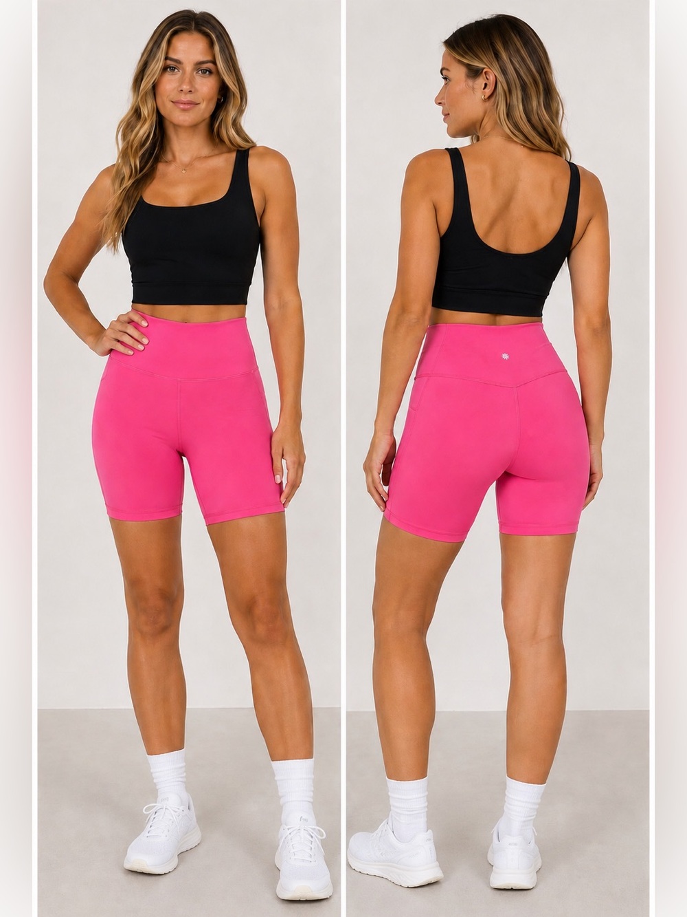 Athleta Salutation Stash High Rise 7"
Short in Cerise Color -size small